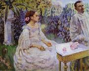 Victor Borisov-Musatov Self-portrait with the sister France oil painting artist